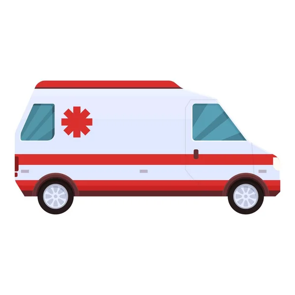 Tráfego Ambulância Ícone Cartoon Vector Emergência Transporte Cidade — Vetor de Stock