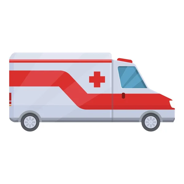 Alarm Emergency Icon Cartoon Vector Ambulance Car Modern Van — Stock Vector