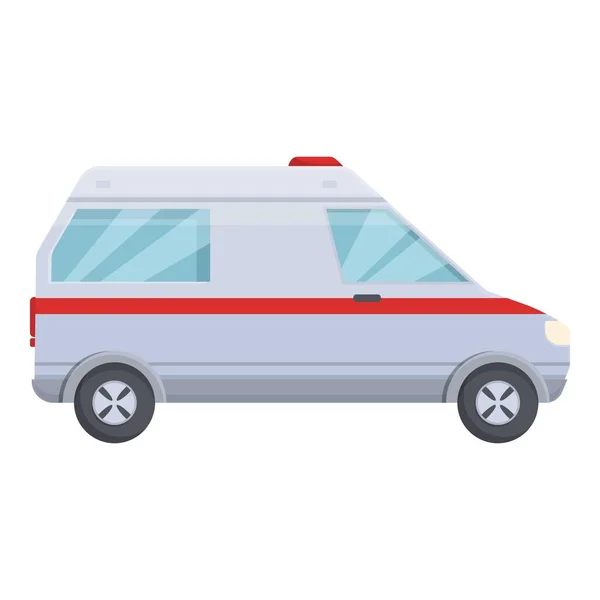 Ícone Ambulância Urbana Vector Cartoon Cidade Médica Veículo Automóvel — Vetor de Stock