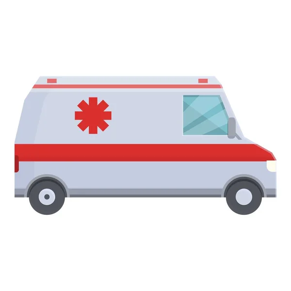 Old Ambulance Icon Cartoon Vector Car Vehicle Accident Medical — Stock Vector