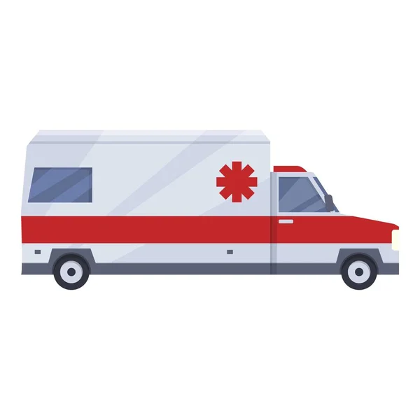 Bed Ambulance Icon Cartoon Vector Emergency Vehicle Modern Van — Stock Vector