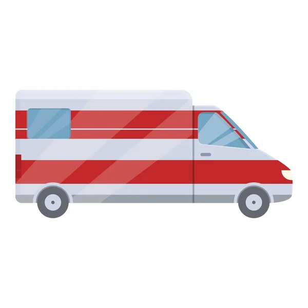 Stad Voertuig Pictogram Cartoon Vector Medische Ambulance Moderne Bestelwagen — Stockvector