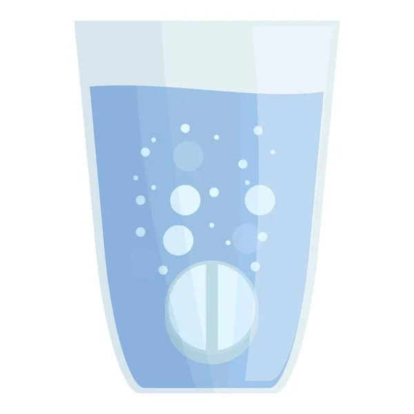 Sprudelnde Tablette Symbol Cartoon Vektor Medizin Vitamin Wasseraspirin — Stockvektor