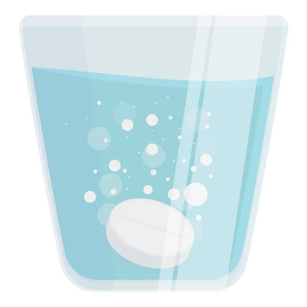 Citroen Bruisende Tablet Pictogram Cartoon Vector Medicijnwater Smaakzeepbel — Stockvector