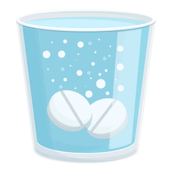 Farmaceutický Aspirin Ikona Karikatura Vektor Lékařská Voda Zdravotní Lék — Stockový vektor