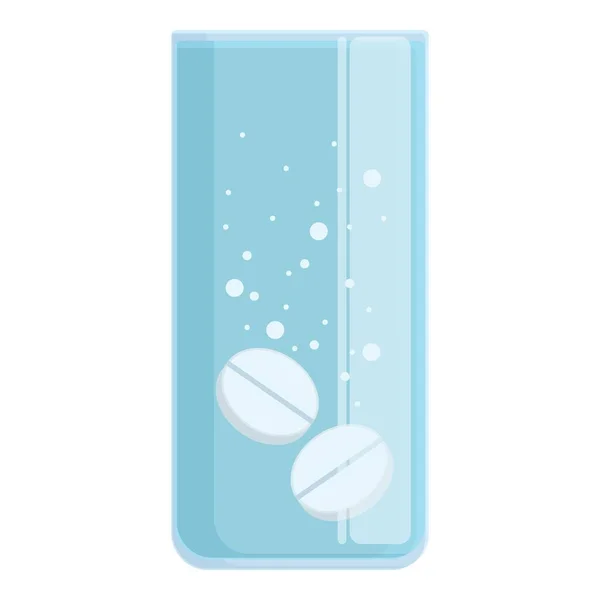 Soluble Efervescente Tableta Icono Vector Dibujos Animados Vitamina Medicinal Medicamento — Archivo Imágenes Vectoriales