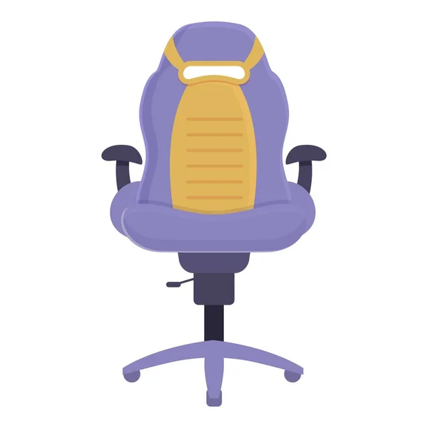 Ícone Cadeira Jogador Vetor Desenho Animado Assento Jogo Frente Computador — Vetor de Stock