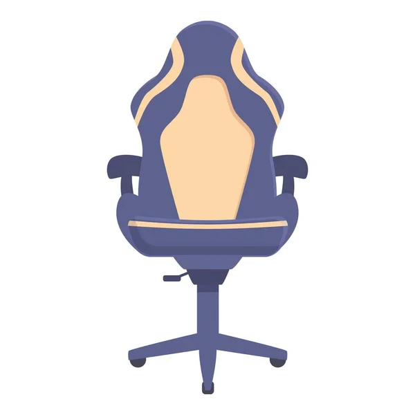 Ergonomic Gamer Seat Icon Cartoon Vector Game Chair Computer Office — Stock Vector