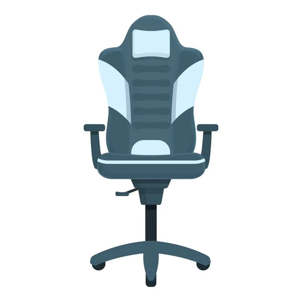 Streamer Stuhl Ikone Cartoon Vektor Spielmöbel Frontleder — Stockvektor