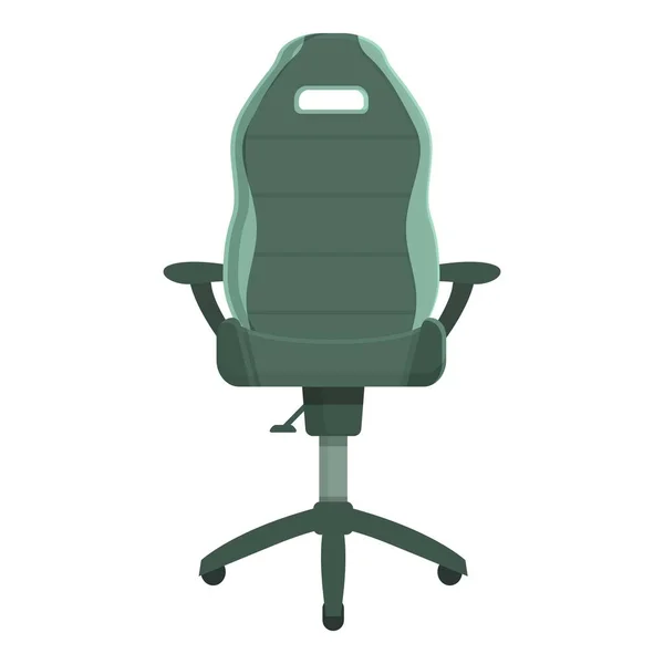 Green Olive Gamer Καρέκλα Εικονίδιο Κινουμένων Σχεδίων Παιγνίδι Εξοπλισμός Εργασίας — Διανυσματικό Αρχείο