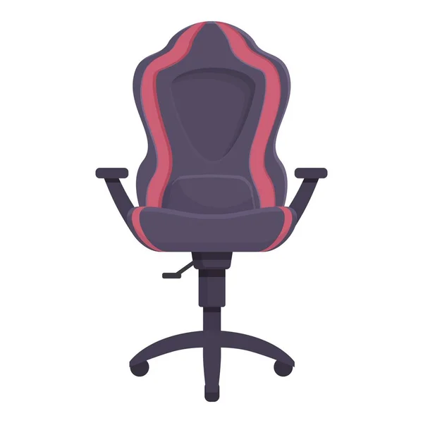 Desk Gamer Καρέκλα Εικονίδιο Κινουμένων Σχεδίων Κάθισμα Παιχνιδιού Εξοπλισμός Εργασίας — Διανυσματικό Αρχείο