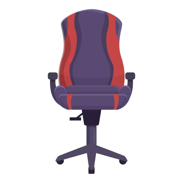 Ícone Cadeira Jogo Frontal Vetor Desenho Animado Assento Jogador Computador — Vetor de Stock