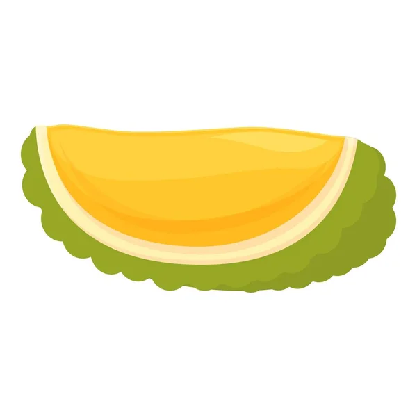 Süße Jackfruchtscheibe Symbol Cartoon Vektor Obst Essen Sommerliche Natur — Stockvektor