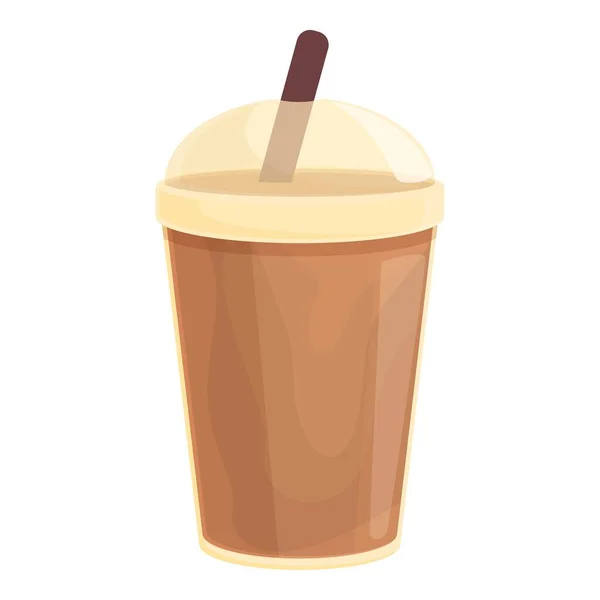 冰咖啡图标动画矢量 喝咖啡吧拿铁新鲜 — 图库矢量图片