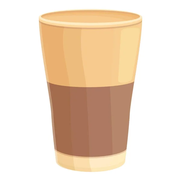 Κρύο Καφέ Ποτό Εικονίδιο Κινουμένων Σχεδίων Παγωμένη Καφετέρια Γλυκό Καλοκαίρι — Διανυσματικό Αρχείο