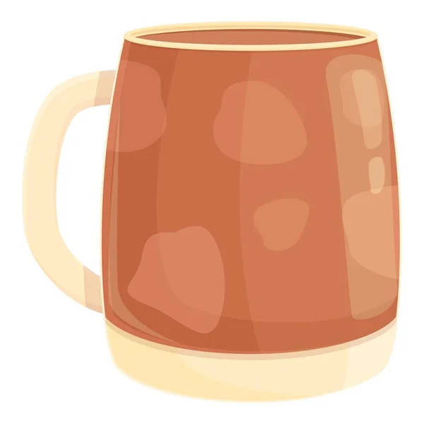甘い冷たいコーヒーアイコン漫画のベクトル ラテカップ 氷のキューブ — ストックベクタ