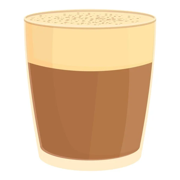 Koffein Kalter Kaffee Ikone Cartoon Vektor Cafe Trinken Sommermenü — Stockvektor