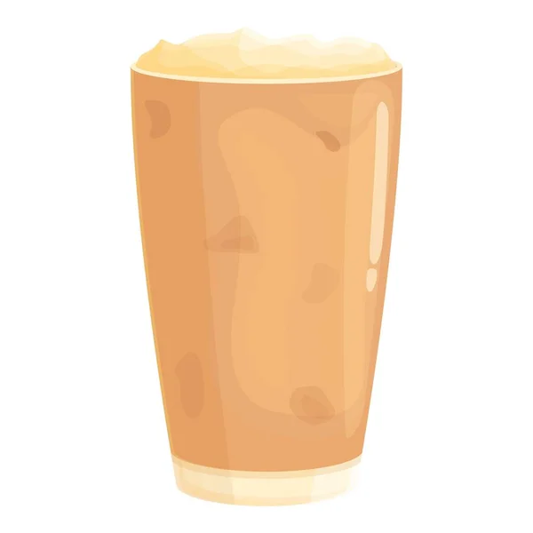 Вектор Иконы Холодного Латте Кофейная Выпивка Свежее Молоко — стоковый вектор