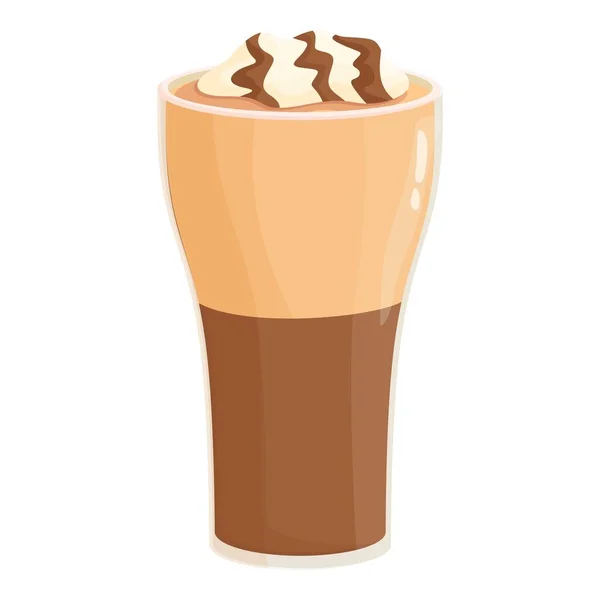冷卡布奇诺图标卡通矢量 咖啡饮料 咖啡冰 — 图库矢量图片