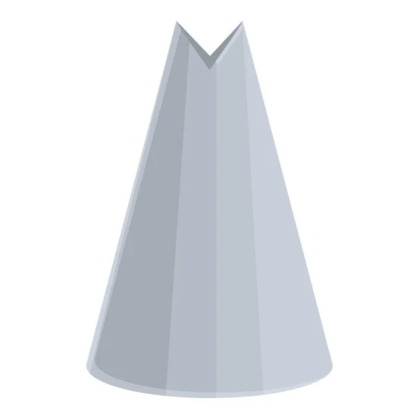 Вектор Іконок Насадки Сопло Мультфільму Торт Тістечками Кремовий Метал — стоковий вектор