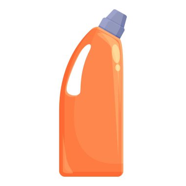 Plastik şişe ikonu çizgi film vektörü. Ev çamaşırları. Ev temiz.