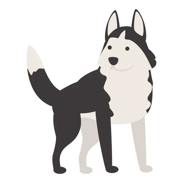 Alaska Husky Karikatür Vektörü Sibirya Köpeği Şirin Surat — Stok Vektör