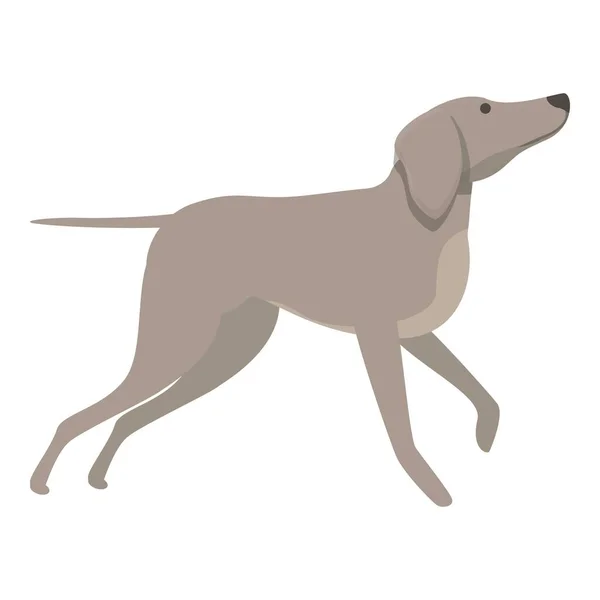 犬のアイコン漫画ベクトル グレイフッド動物 春の犬 — ストックベクタ