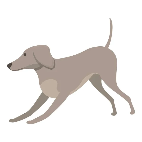 Greyhound Jouer Icône Dessin Animé Vecteur Course Animaux Sprint Canin — Image vectorielle