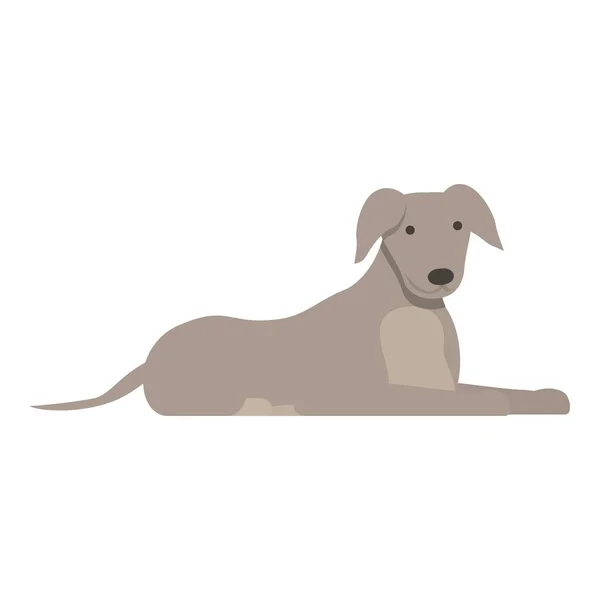 Lindo Perro Icono Vector Dibujos Animados Galgo Animal Sprint Canino — Vector de stock