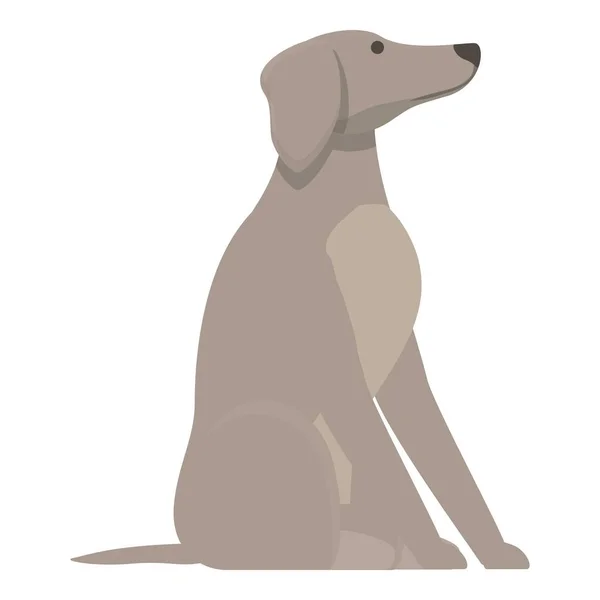 犬のアイコン漫画ベクトル グレイハウンド動物 家庭用ペット — ストックベクタ