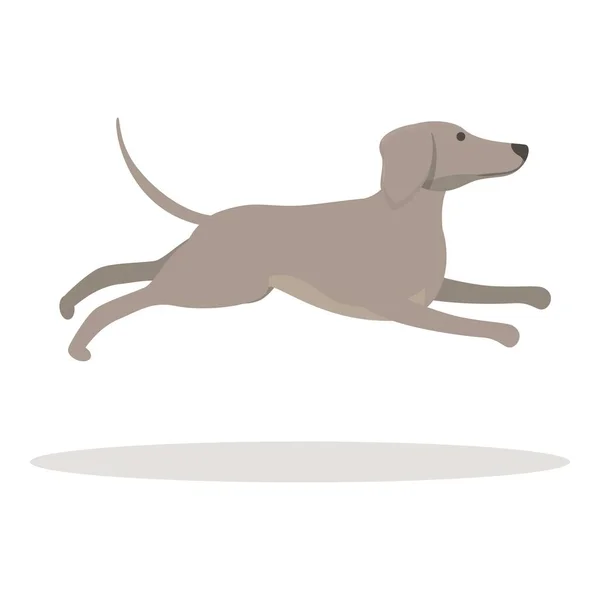 Perro Sprint Icono Vector Dibujos Animados Correr Animales Cachorro Canino — Archivo Imágenes Vectoriales