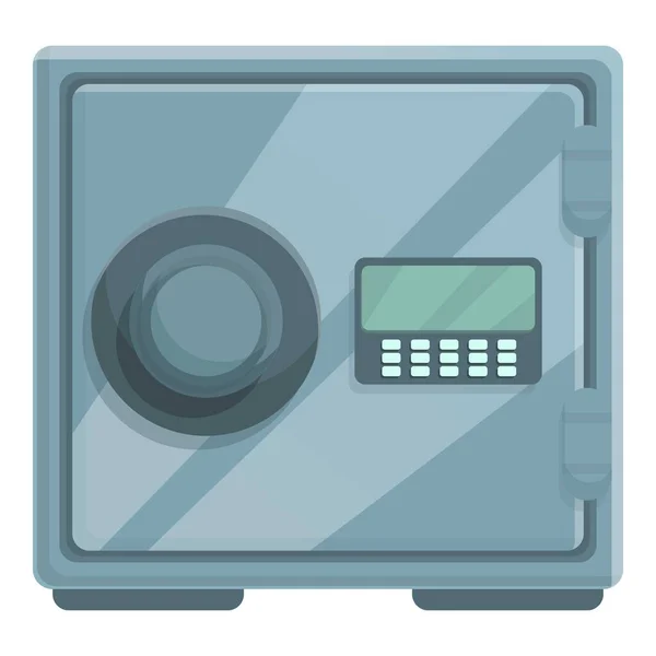 Cash Box Icon Cartoon Vector Bank Safe Steel Security — Stock Vector