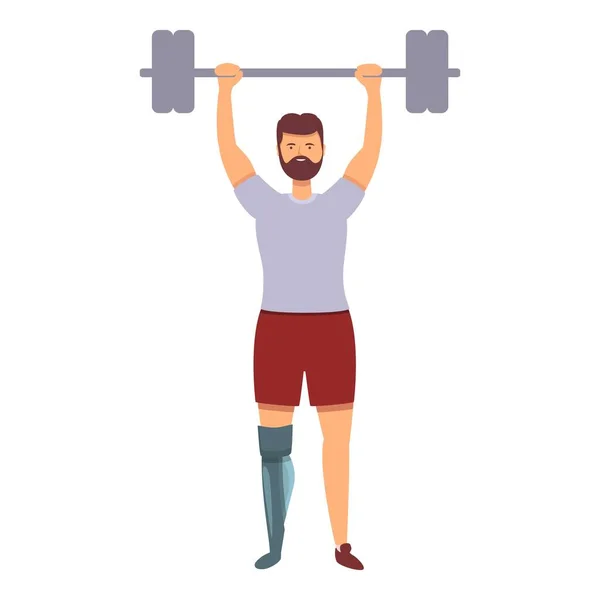 Gym Barbell Εικονίδιο Φορέα Κινουμένων Σχεδίων Σωματικό Άθλημα Εκπαιδευτική Άσκηση — Διανυσματικό Αρχείο
