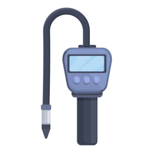 Detector Gás Ícone Vector Cartoon Sensor Monitor Digital Verifique Portátil — Vetor de Stock
