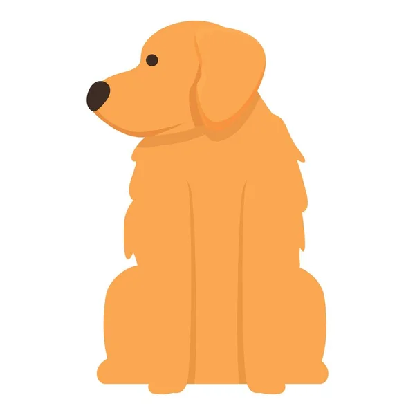 Golden Retriever Ikone Cartoon Vektor Welpe Hund Labradorkopf — Stockvektor