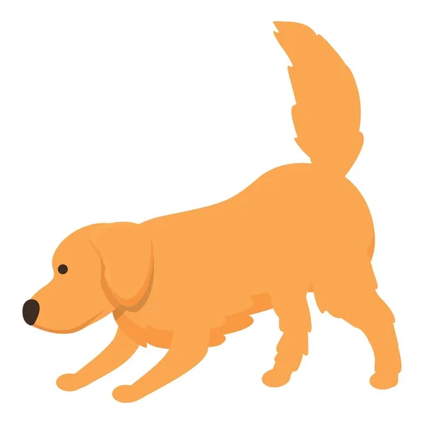 Pes Hrát Ikonu Kreslený Vektor Zlatý Labrador Zlatý Retrívr — Stockový vektor