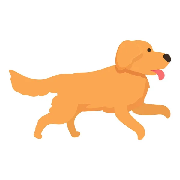 Puppy Retriever Εικονίδιο Διάνυσμα Κινουμένων Σχεδίων Χρυσό Σκυλί Ωραίο Κεφάλι — Διανυσματικό Αρχείο