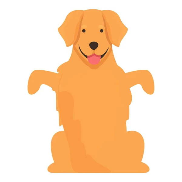 ゴールデンレトリバーは アイコン漫画のベクトルを再生します 犬の子犬 動物ペット — ストックベクタ