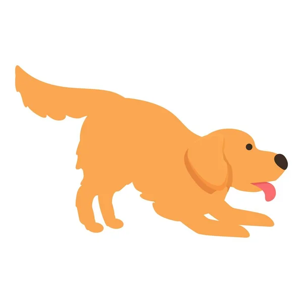 Retriever Play Icon Cartoon Vector Golden Dog Baby Pet — Stock Vector