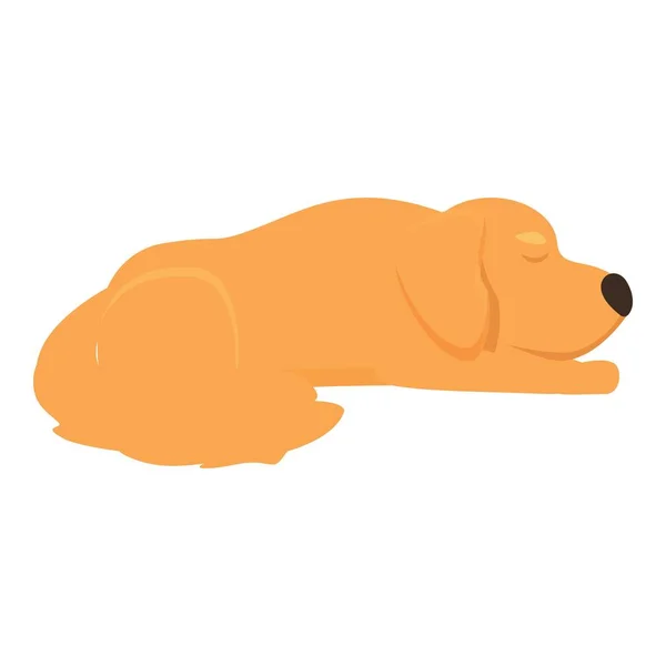 Sleeping Dog Icon Cartoon Vector Animal Face Cute Puppy — Stock Vector