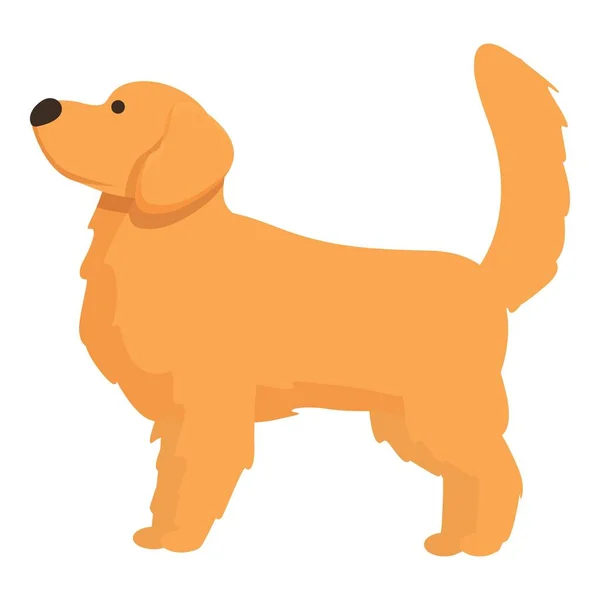 Icono Mascota Canina Vector Dibujos Animados Perro Recuperador Cara Animal — Archivo Imágenes Vectoriales