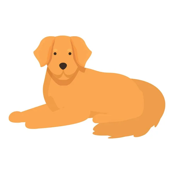 Feliz Ícone Animal Estimação Vetor Cartoon Cão Resgate Canino Adorável — Vetor de Stock