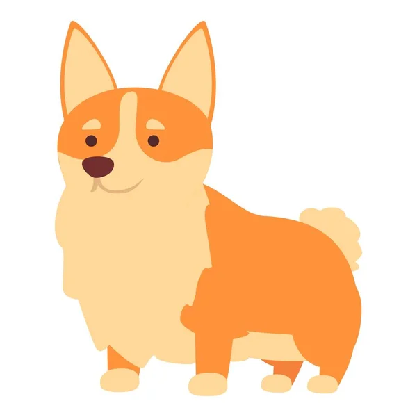 皇家狗图标卡通矢量 小狗狗宝宝快乐的动物 — 图库矢量图片