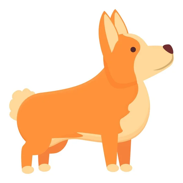 Kleine Hond Pictogram Cartoon Vector Koninklijke Hond Gelukkige Afdruk — Stockvector
