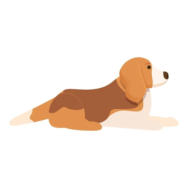 Beagle Ikon Çizgi Film Vektörü Pozu Veriyor Köpek Yavrusu Şirin — Stok Vektör