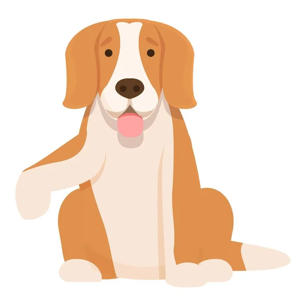 犬のアイコン漫画のベクトル パピービーグル 可愛いポーズ — ストックベクタ