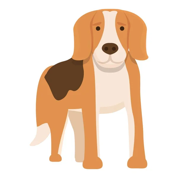 Piccolo Cane Icona Vettore Cartone Animato Cane Canino Corri Animale — Vettoriale Stock