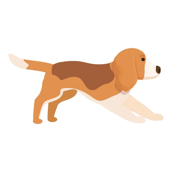 Vetor Desenho Animado Ícone Cão Pronto Corre Animal Animal Estimação — Vetor de Stock