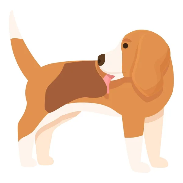 Pequeno Ícone Cão Vetor Cartoon Cachorrinho Inglês Cão Feliz — Vetor de Stock
