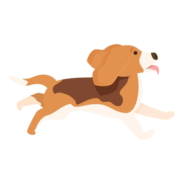 Εκτελέστε Παιχνίδι Εικονίδιο Σκύλου Διάνυσμα Κινουμένων Σχεδίων Κουτάβι Χαριτωμένο Σκυλί — Διανυσματικό Αρχείο